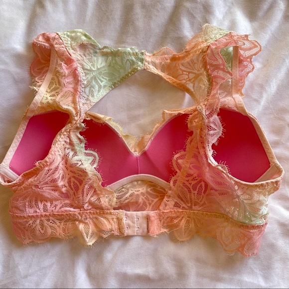 PINK Victoria’s Secret Date Push Up Bralette Multicolor Lace NWOT Size Small - Picture 3 of 7